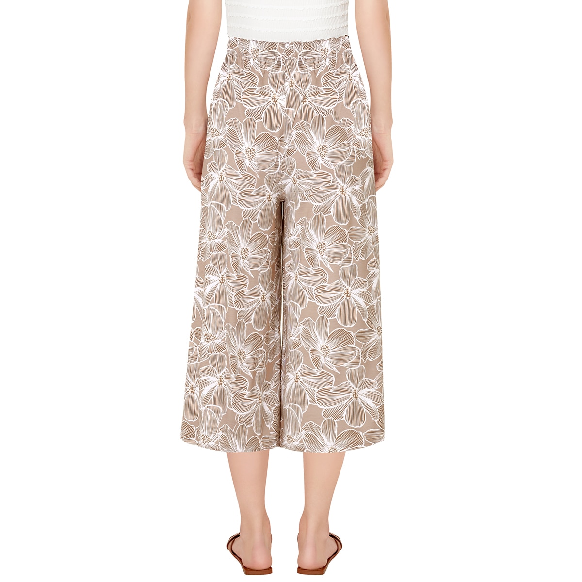 트라이엄프 여성 저지 라운지 바지 2PK - 오렌지 (플라워&다이아), M