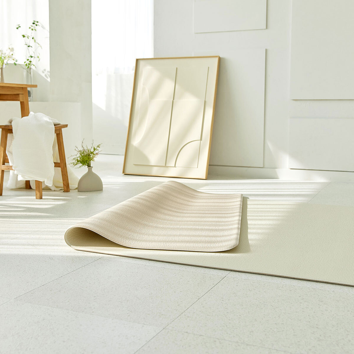 고려화학 PVC 놀이방 매트 230 X 140 X 1.5cm - 오가닉 베이지