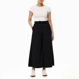쥬시꾸뛰르 여성 와이드 밴딩 팬츠 - 블랙, L
