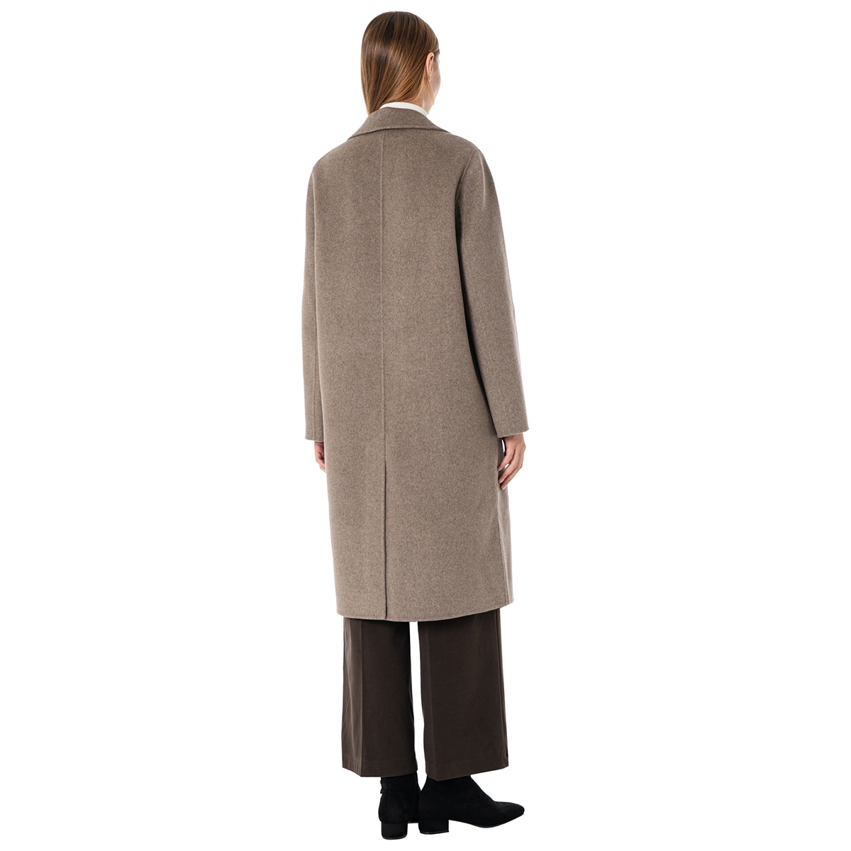 비지트 인 뉴욕 여성 캐시미어혼방 구스안감 코트 - 베이지, L