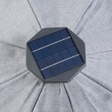선빌라 LED 정원용 우산, 지름 2.9m, 그레이