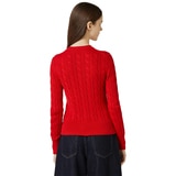 리디아 바인 여성 수피마코튼 케이블 가디건 - 레드, S 리디아 바인 여성 수피마코튼 케이블 가디건 - 레드, S