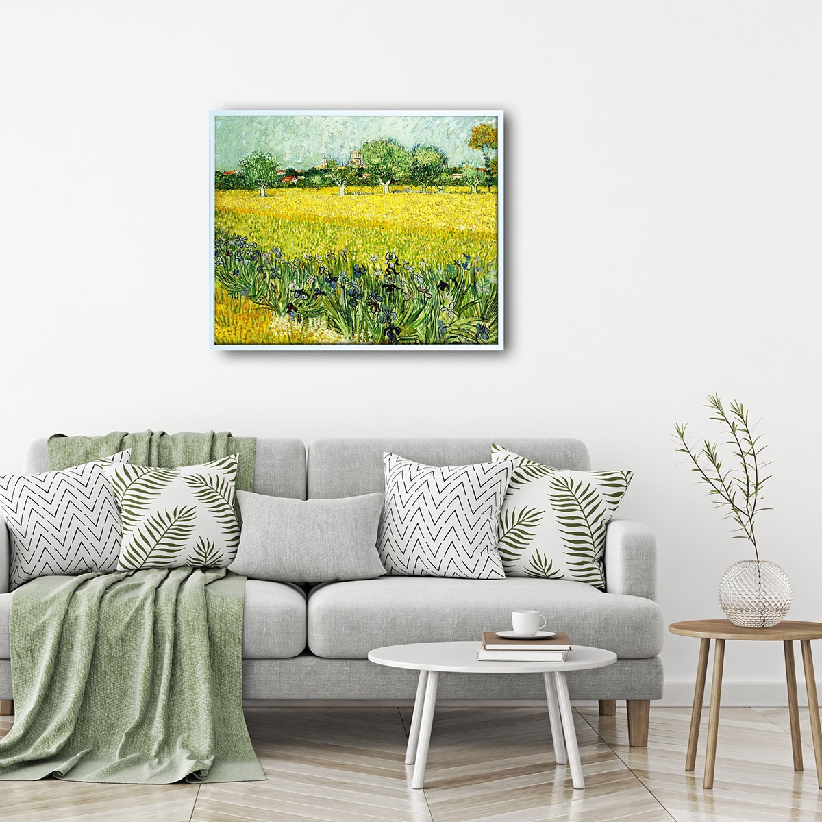 지클레 그림 액자 60x50cm - 고흐, 아이리스가 있는 아를의 풍경