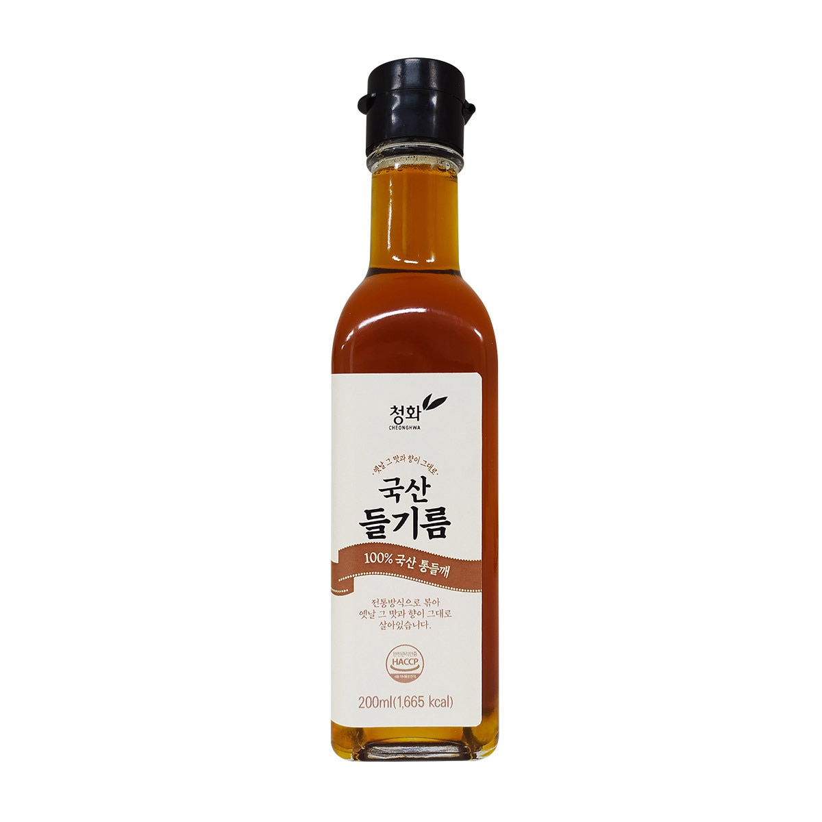 청화농산 국산 들기름 200ml x 2