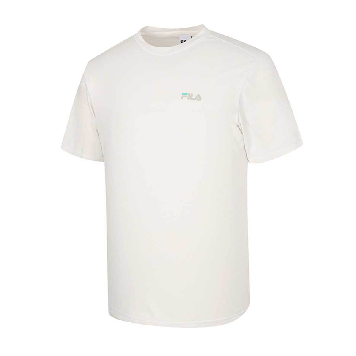 휠라 남성 기능성 반소매 티셔츠 - 오프화이트