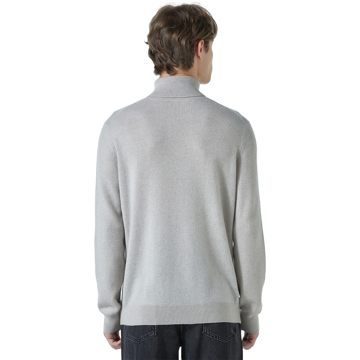 바인 남성 캐시미어 100% 터틀넥 - 그레이, XL 바인 남성 캐시미어 100% 터틀넥 - 그레이, XL