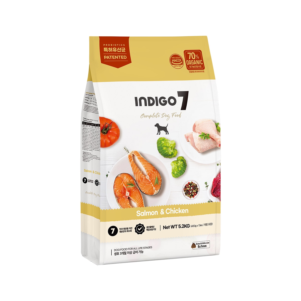 인디고 세븐 반려견 사료 5.2kg - 연어 & 닭고기 (S)