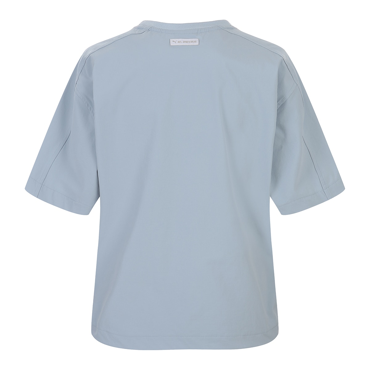 푸마 여성 우븐 티셔츠 - 베이비 블루, L 푸마 여성 우븐 티셔츠 - 베이비 블루, L