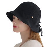 안드레아바나 여성 코튼 햇 - 블랙