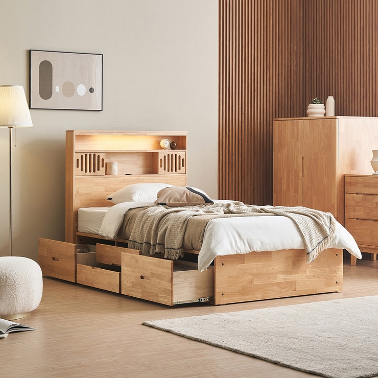 Finlandia Ellie Door 4-Drawer Bed Frame - SS 664994