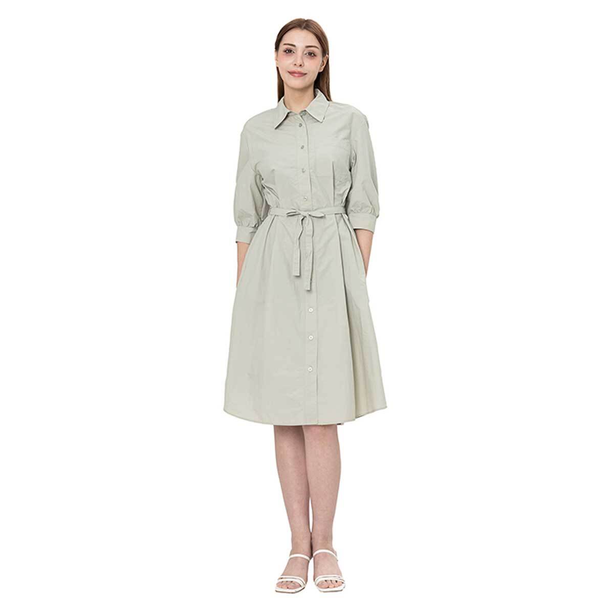 비지트 인 뉴욕 여성 버튼 원피스 - 민트