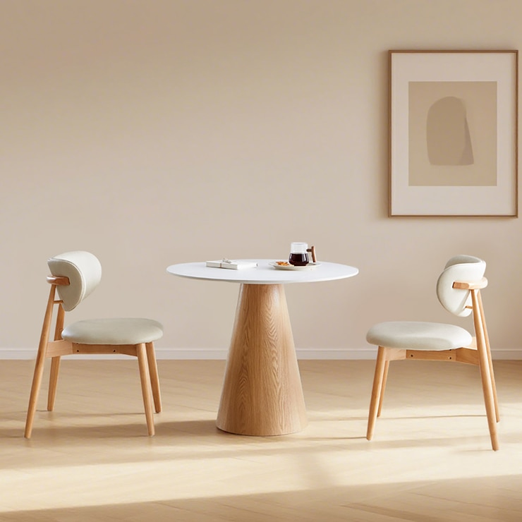 코아 원형 세라믹 식탁 세트