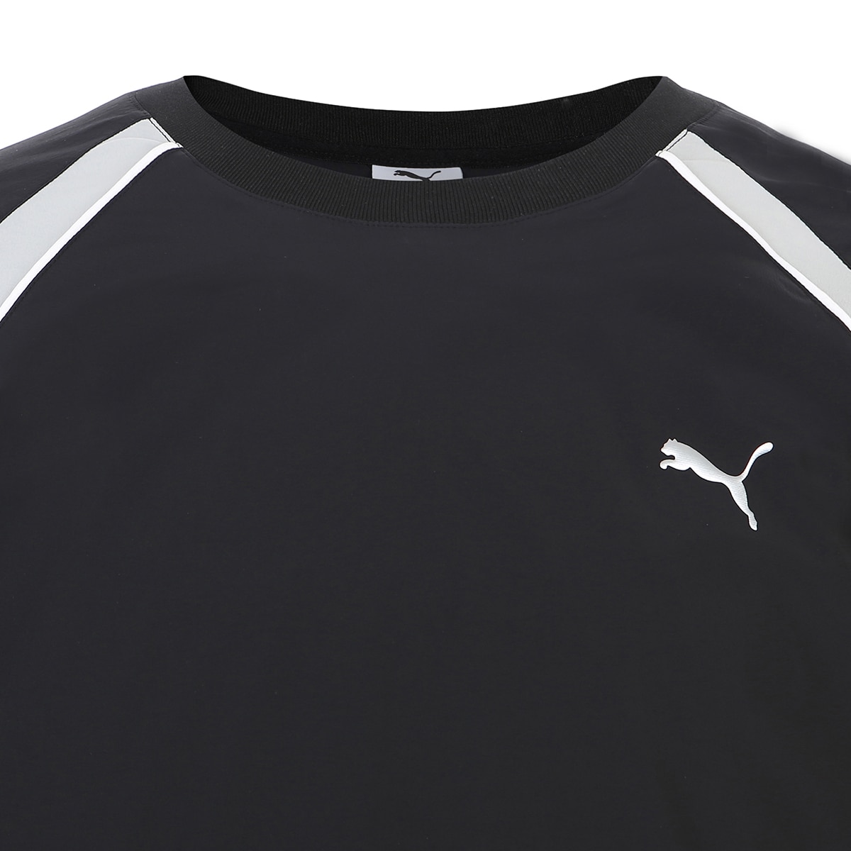 푸마 남성 긴소매 액티브 우븐 크루 - 블랙, L