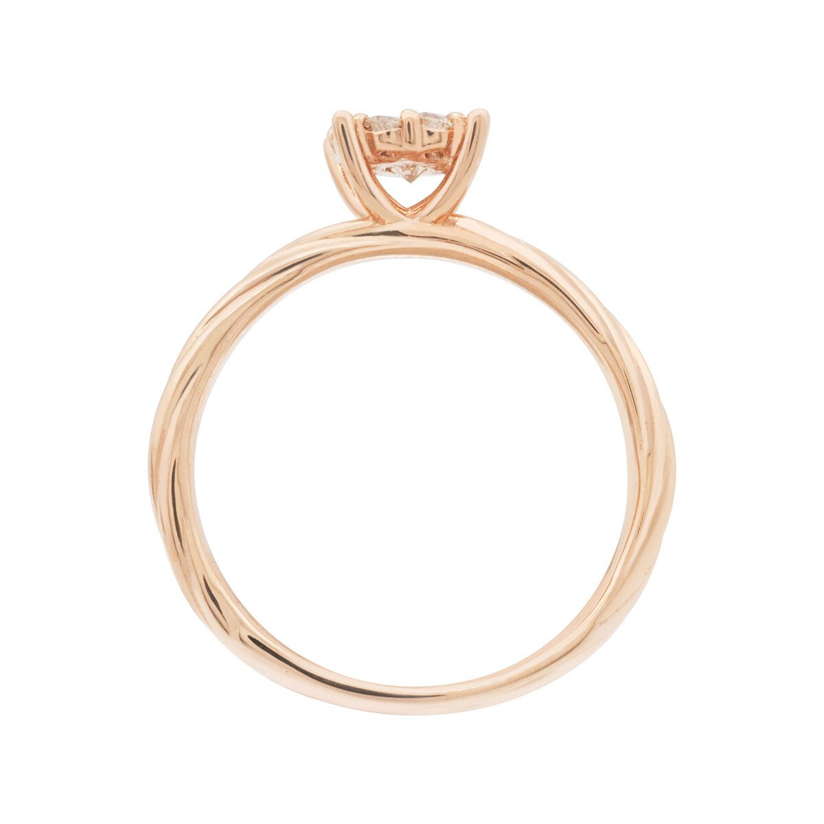 총 0.25 캐럿 다이아몬드 반지 14K - 샤론, 로즈골드
