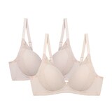 비너스 노와이어 메모리 브라 2매 - 라이트베이지/다크베이지, 75B