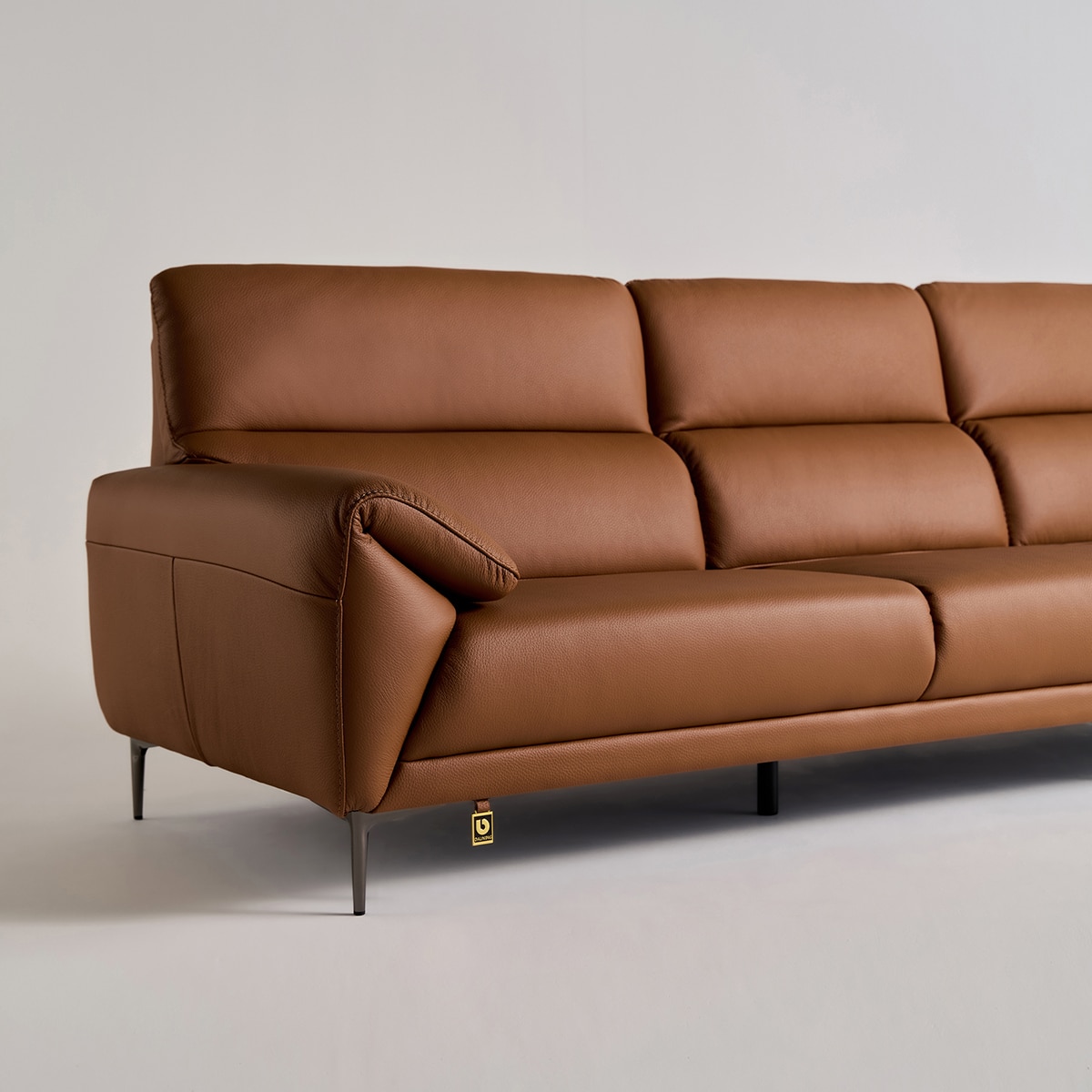 다우닝 데이지 전체 천연가죽 소파 3.5인