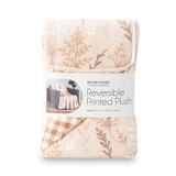 Berkshire 양면 프린트 플러쉬 담요152x178cm - 뉴트럴