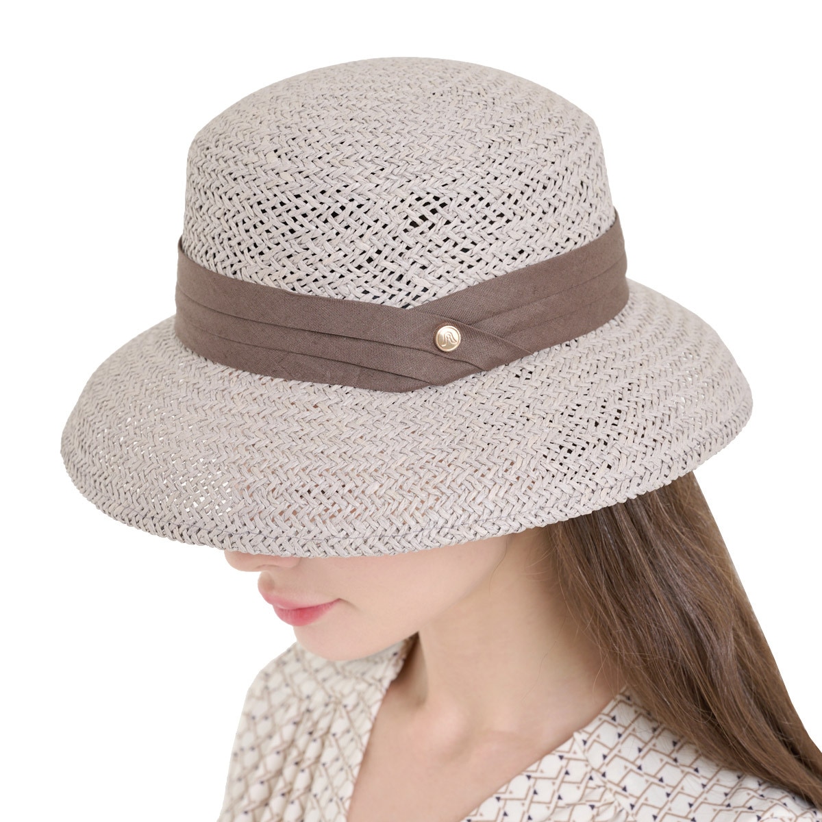 안드레아바나 여성 보우 햇 - 그레이