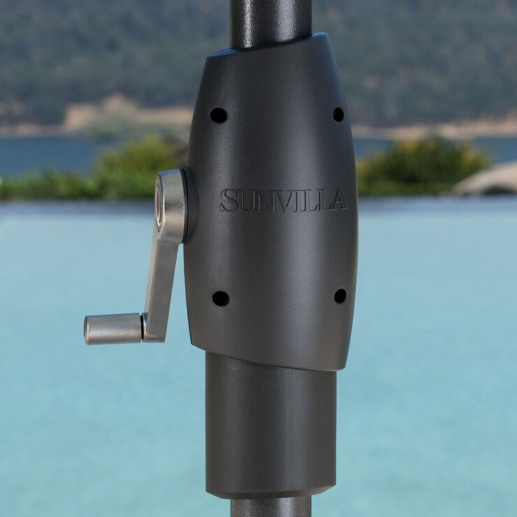 선빌라 LED 정원용 우산, 지름 2.9m - 베이지