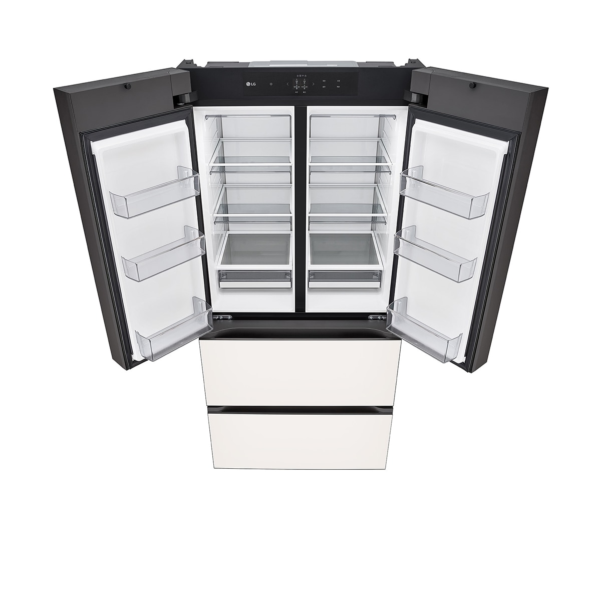 엘지 오브제 김치냉장고 491L- 글라스 베이지