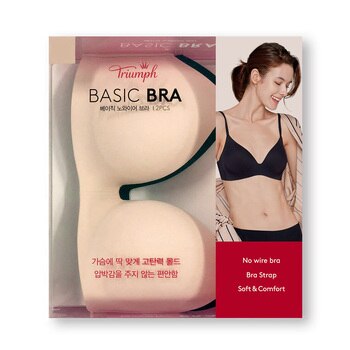 트라이엄프 여성 노와이어 브라 2매