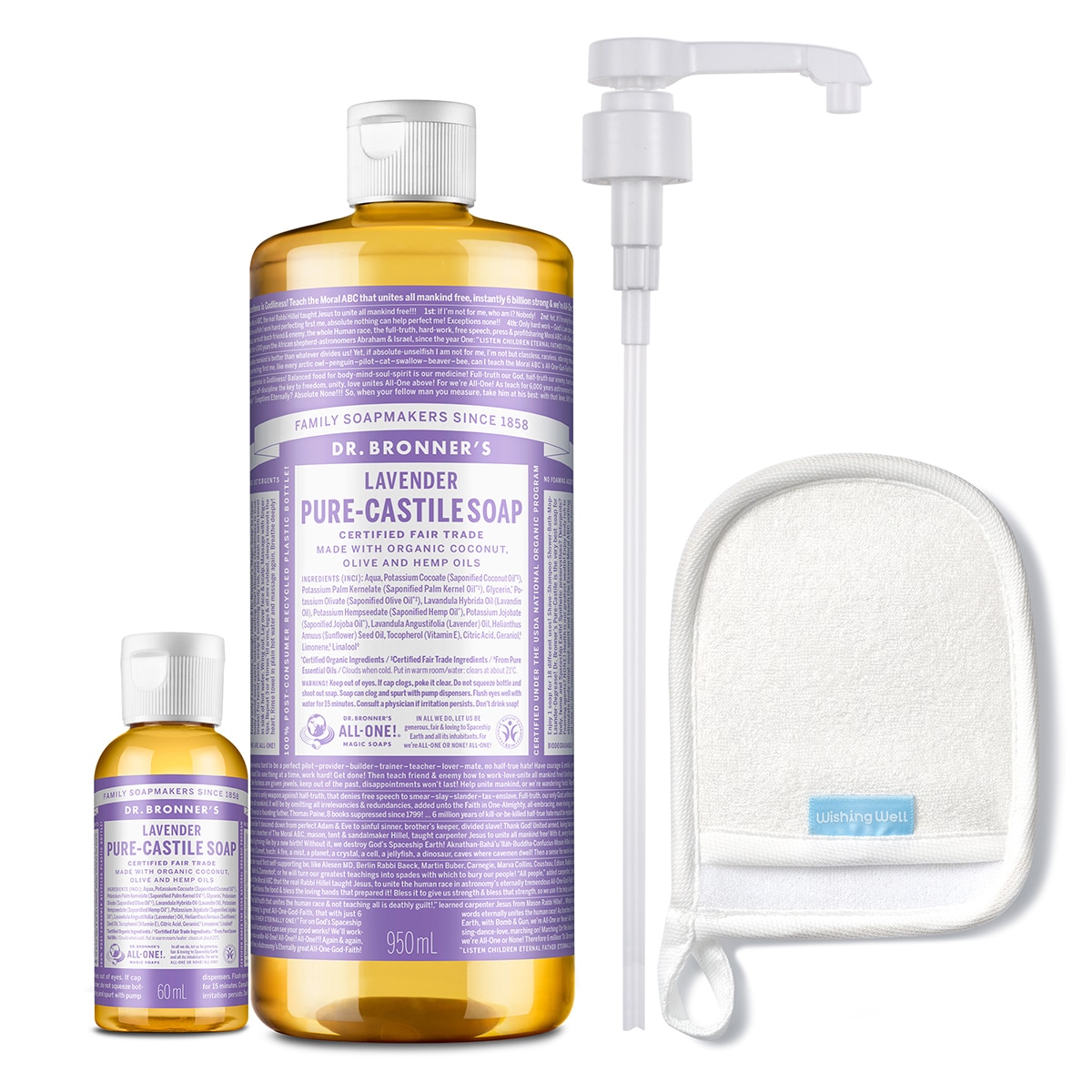 닥터브로너스 캐스틸 솝 클렌저 950ml + 60ml - 라벤더 닥터브로너스 캐스틸 솝 클렌저 950ml + 60ml - 라벤더