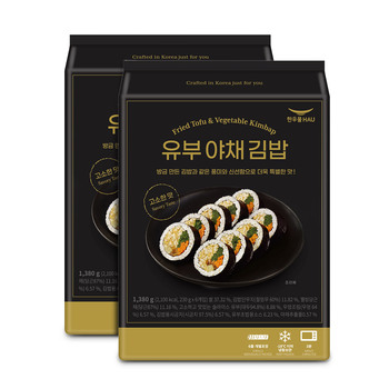 한우물 유부야채 김밥 230g x 6 x 2