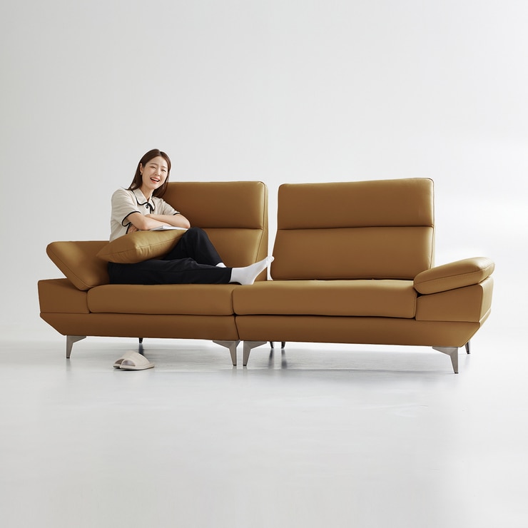 UND 에디션 NA10 천연 통가죽 스윙 소파 3.5인