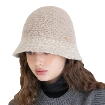 안드레아바나 여성 울 트위드 모자