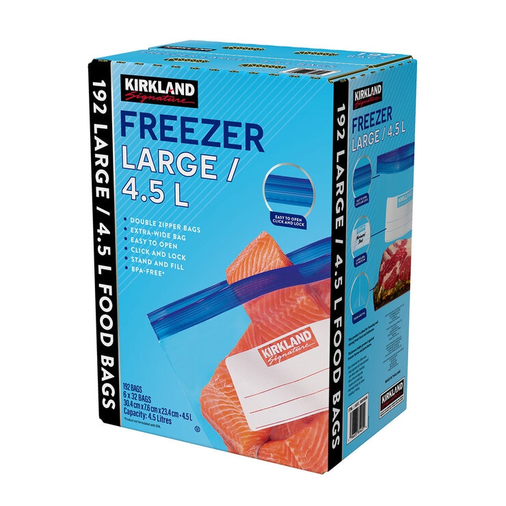 Kirkland Signature Freezer Large Food Bags 1881606