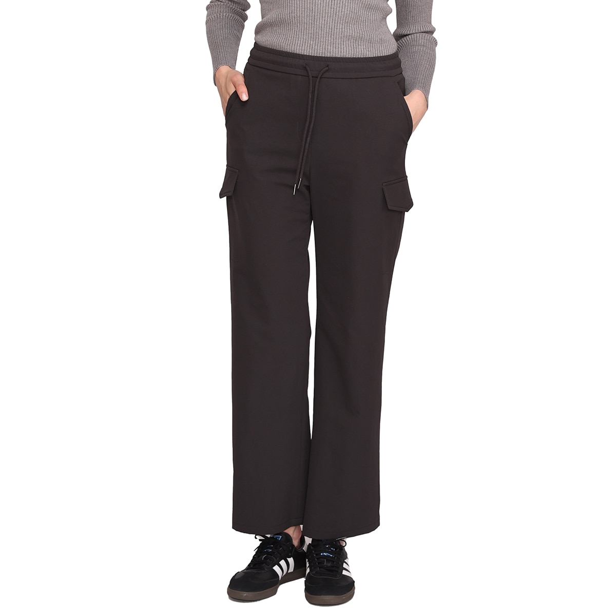 솔레지아 여성 와이드 밴딩 팬츠