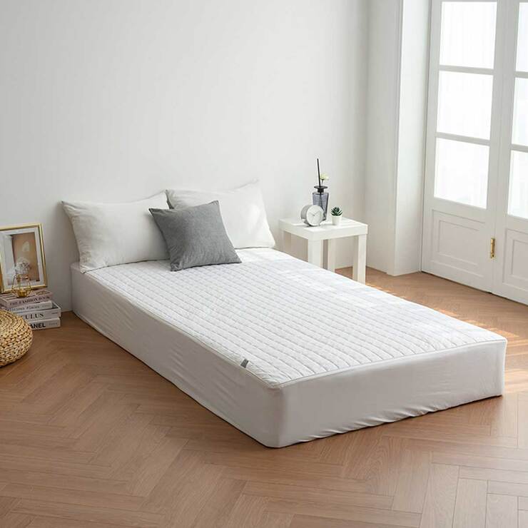 플로티나 순면 누빔 매트리스 커버 - 슈퍼싱글