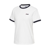 휠라 여성 링거 티셔츠 - 화이트, M