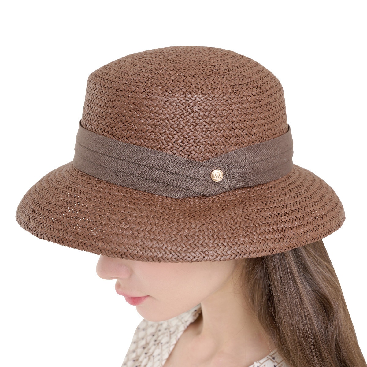 안드레아바나 여성 보우 햇 - 브라운