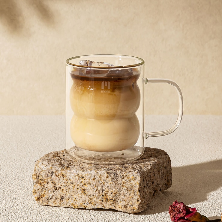 메종오브제 몬즈 더블월 누볼라 유리머그 330ml 4P