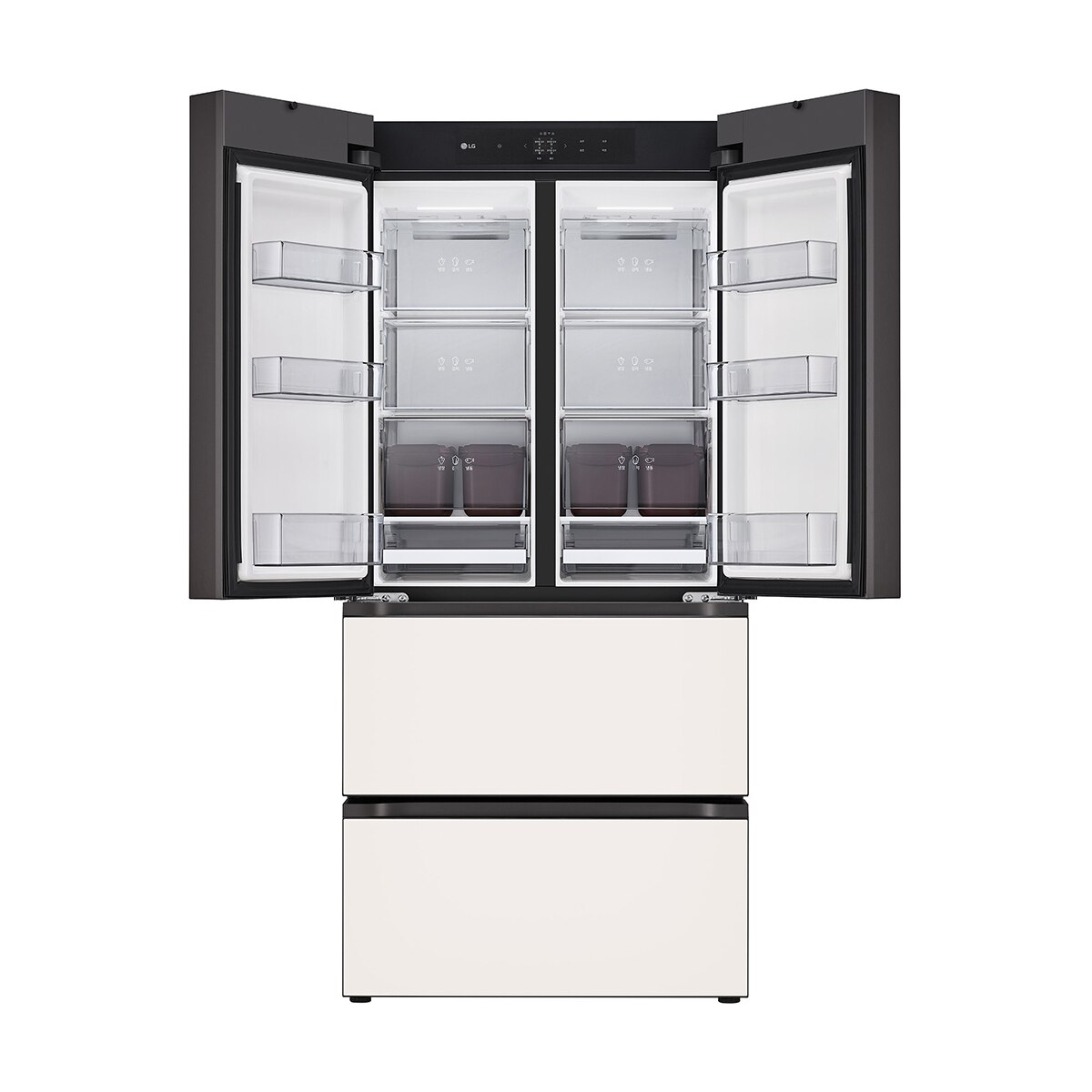 엘지 오브제 김치냉장고 491L- 글라스 베이지