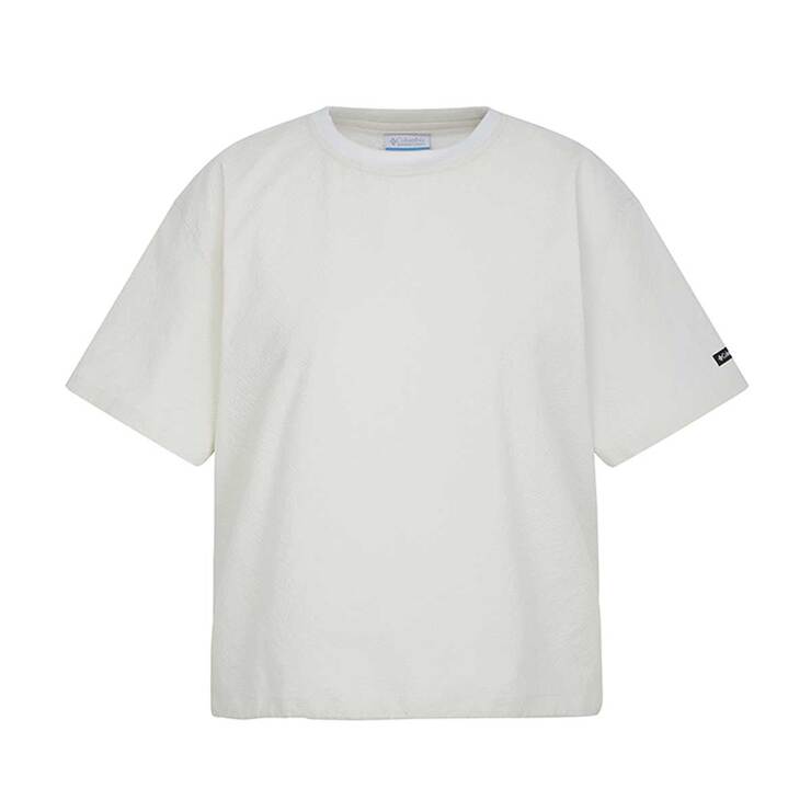 컬럼비아 여성 시어서커 반소매 티셔츠 - 아이보리, S 컬럼비아 여성 시어서커 반소매 티셔츠 - 아이보리, S