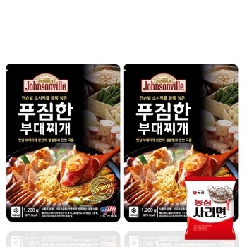 쟌슨빌부대찌개1,200g x 2 (라면사리1개포함)