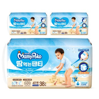 마미포코 땀먹는팬티 쿨썸머 대형 38매x 3 마미포코 땀먹는팬티 쿨썸머 대형 38매x 3