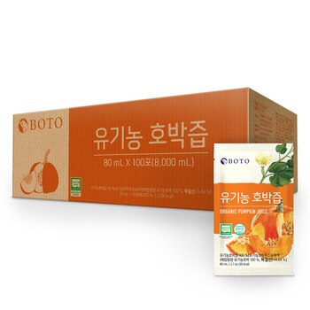 보뚜 유기농 호박즙 80ml x 100 보뚜 유기농 호박즙 80ml x 100