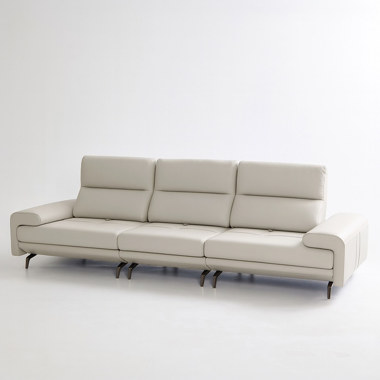 UND 에디션 NA16 통가죽 스윙 소파 4인 - 크림