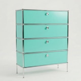 더원 모듈 4단 서랍장 - 민트