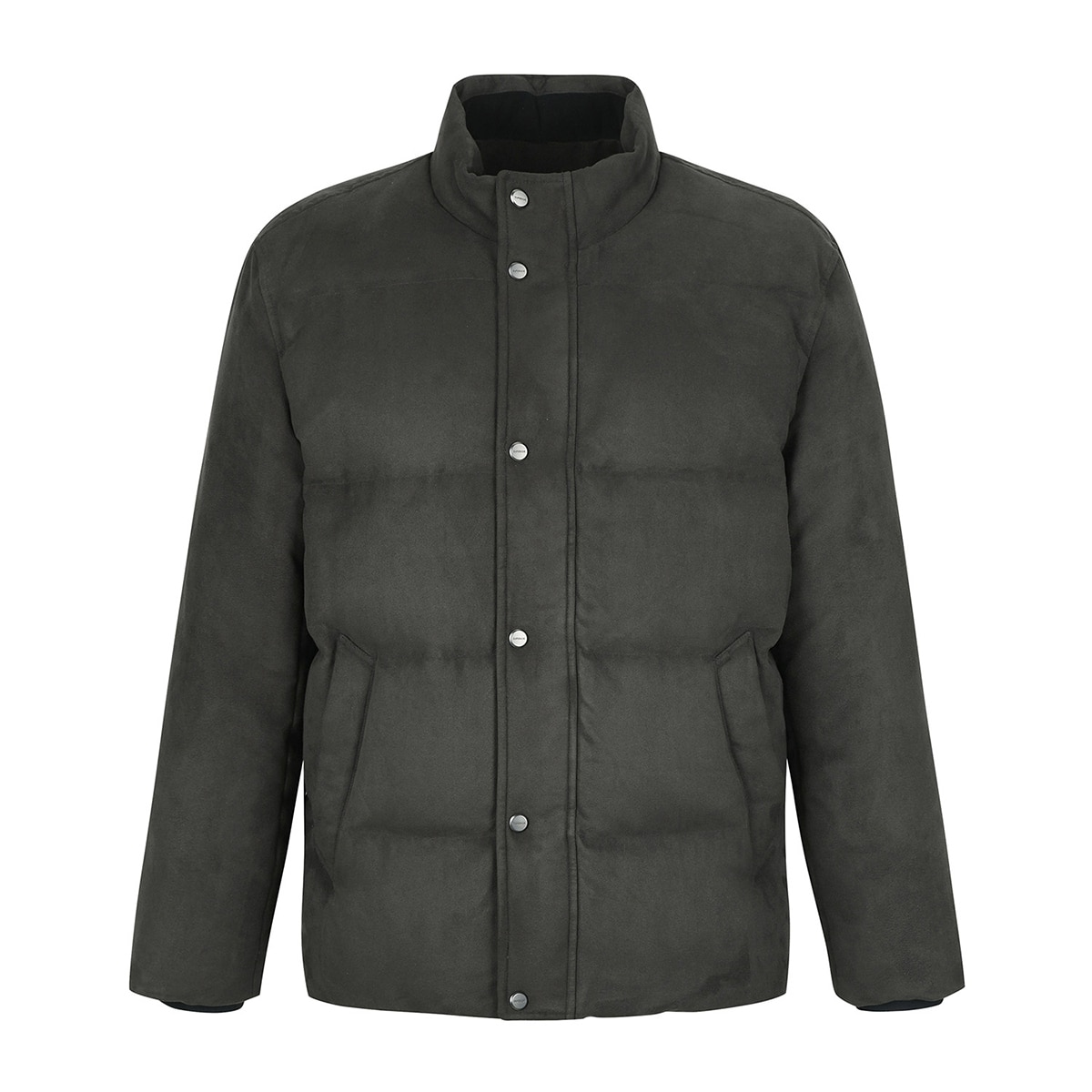 슈페리어 남성 스웨이드 다운 자켓 - 브라운, L