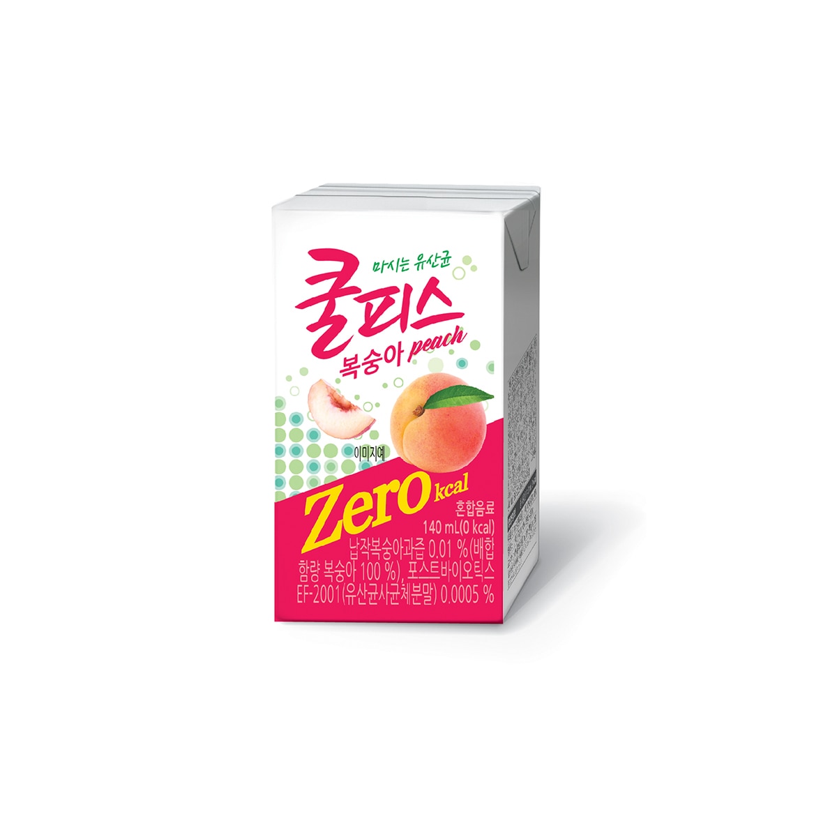 동원 쿨피스팩 제로 140ml x 48 - 복숭아
