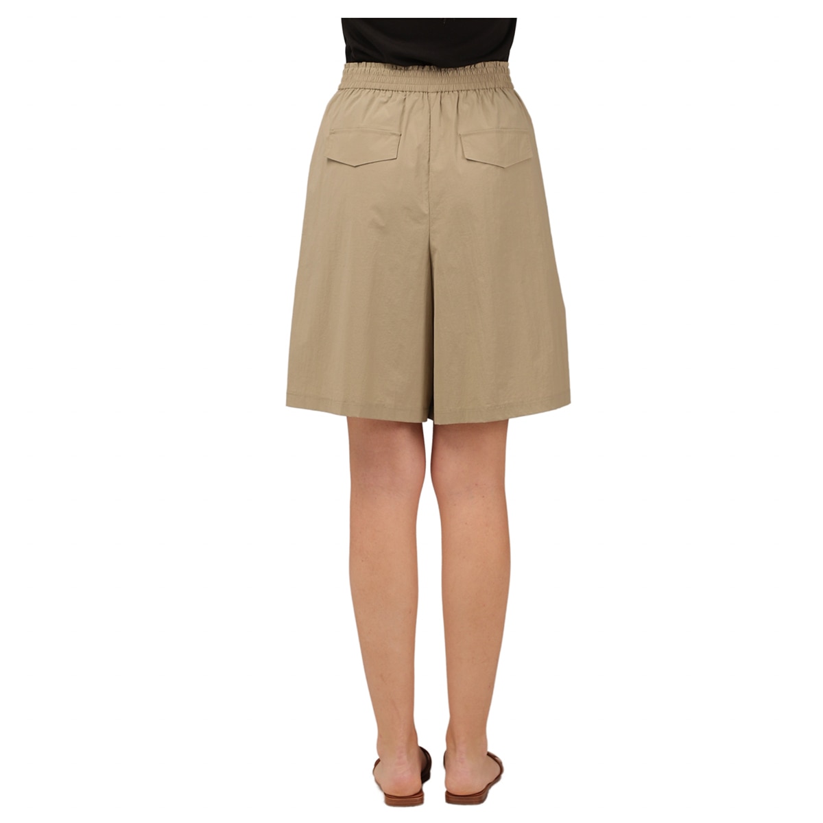 레니본 여성 플레어 반바지 - 카키, M