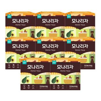 모나리자 뽑아쓰는 키친타월 150매 x 4 x 8팩 모나리자 뽑아쓰는 키친타월 150매 x 4 x 8팩