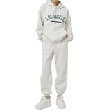 LAP 여성 기모 자수 후디 - 오트밀, S/M LAP 여성 기모 자수 후디 - 오트밀, S/M