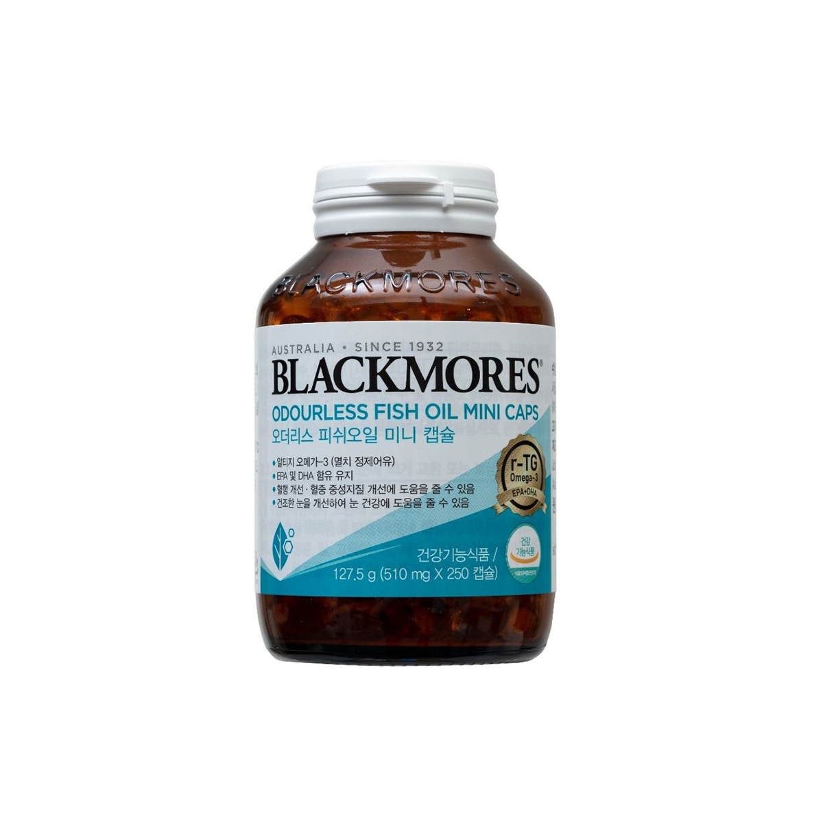 블랙모어스 rTG 피쉬오일 미니캡슐 510mg x 250캡슐 x 216