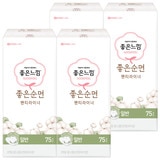 좋은느낌 좋은 순면 라이너 75개 x 4팩 - 일반