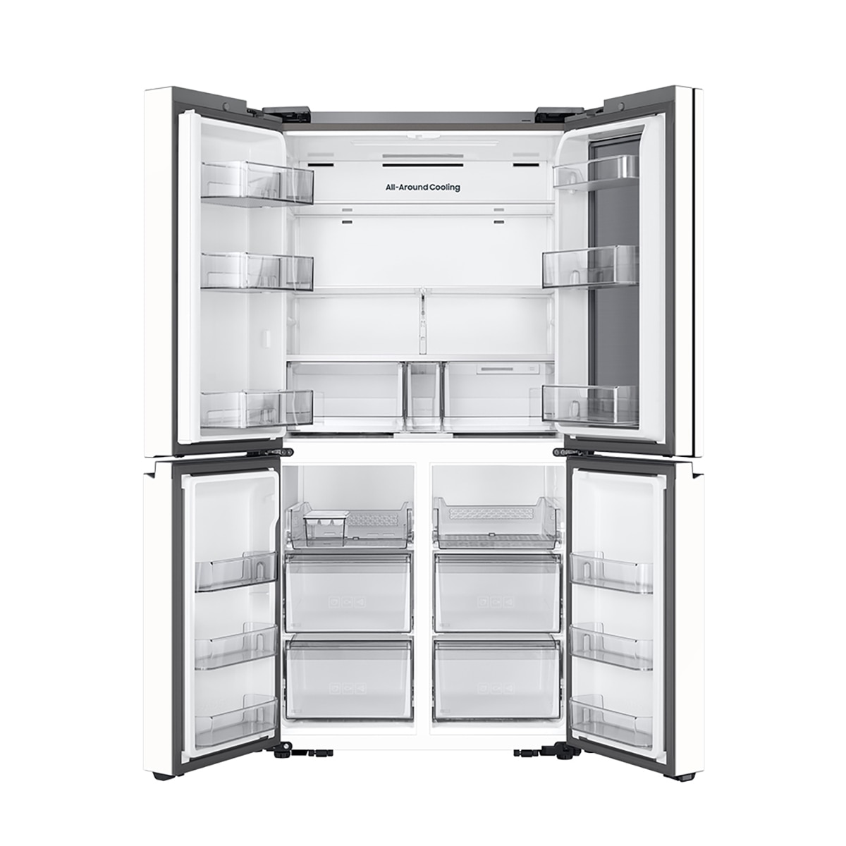 삼성 비스포크 4도어 AI 푸드쇼케이스 냉장고 902L, 에센셜화이트